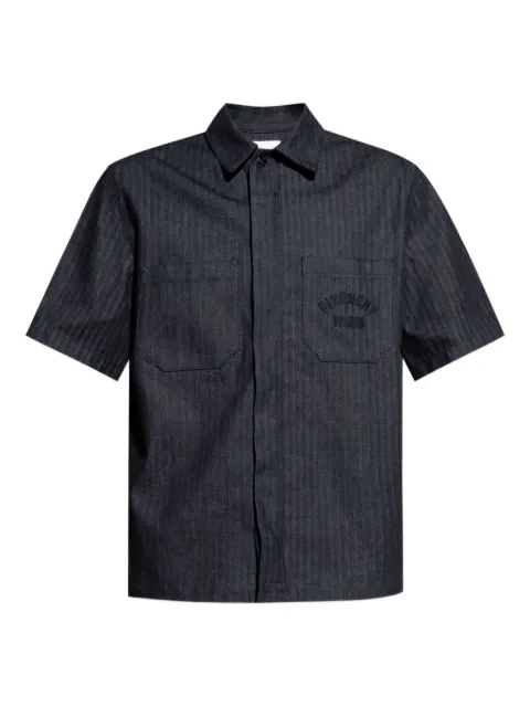Givenchy camisa con logo bordado y motivo pied de poule