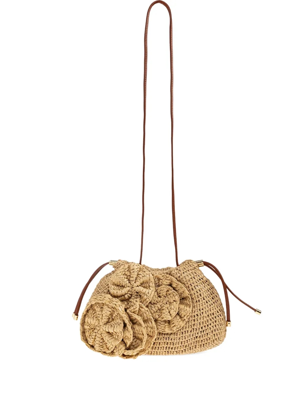 Ulla Johnson Flower-embellished Cross Body Bag In Neutral