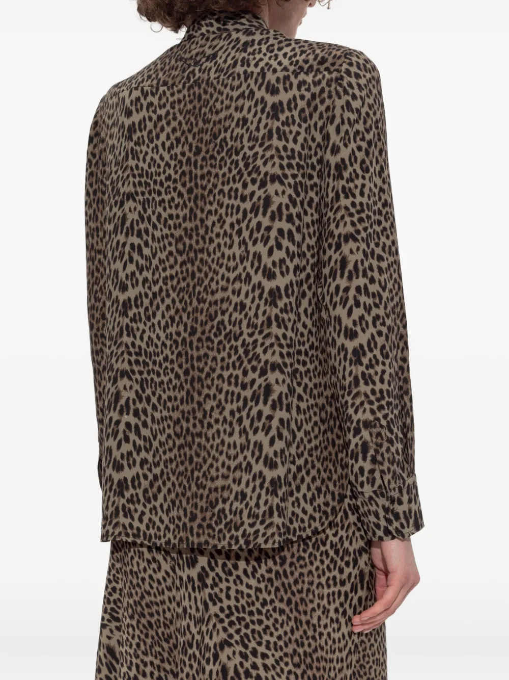 Zadig&Voltaire leopard-print tie-neck blouse Bruin