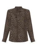 Zadig&Voltaire leopard-print tie-neck blouse - Brown