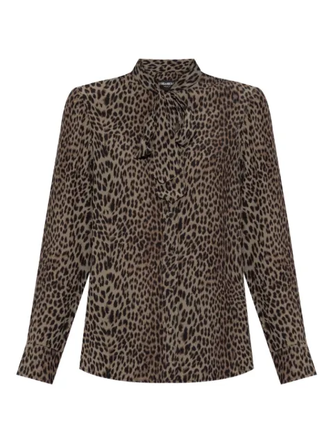Zadig&Voltaire leopard-print tie-neck blouse