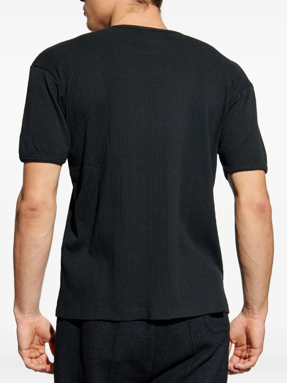 Maison Margiela ribbed crew-neck T-shirt Zwart
