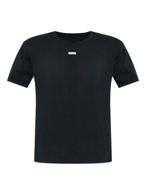 Maison Margiela ribbet T-shirt med rund hals