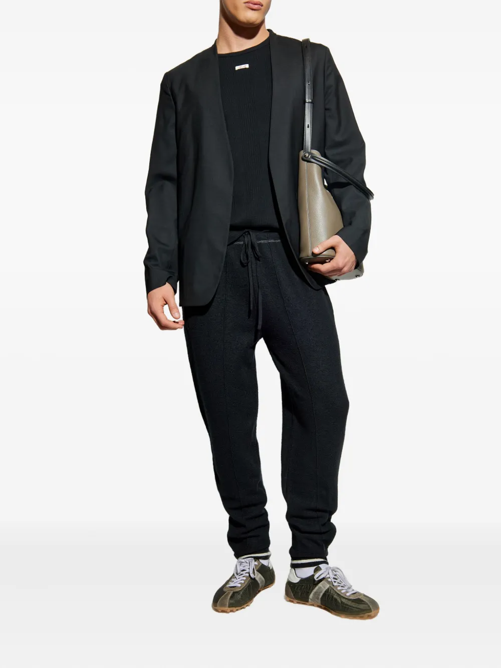 Maison Margiela ribbed crew-neck T-shirt Zwart