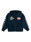 AMIRI KIDS patch-detail hooded jacket - Blue