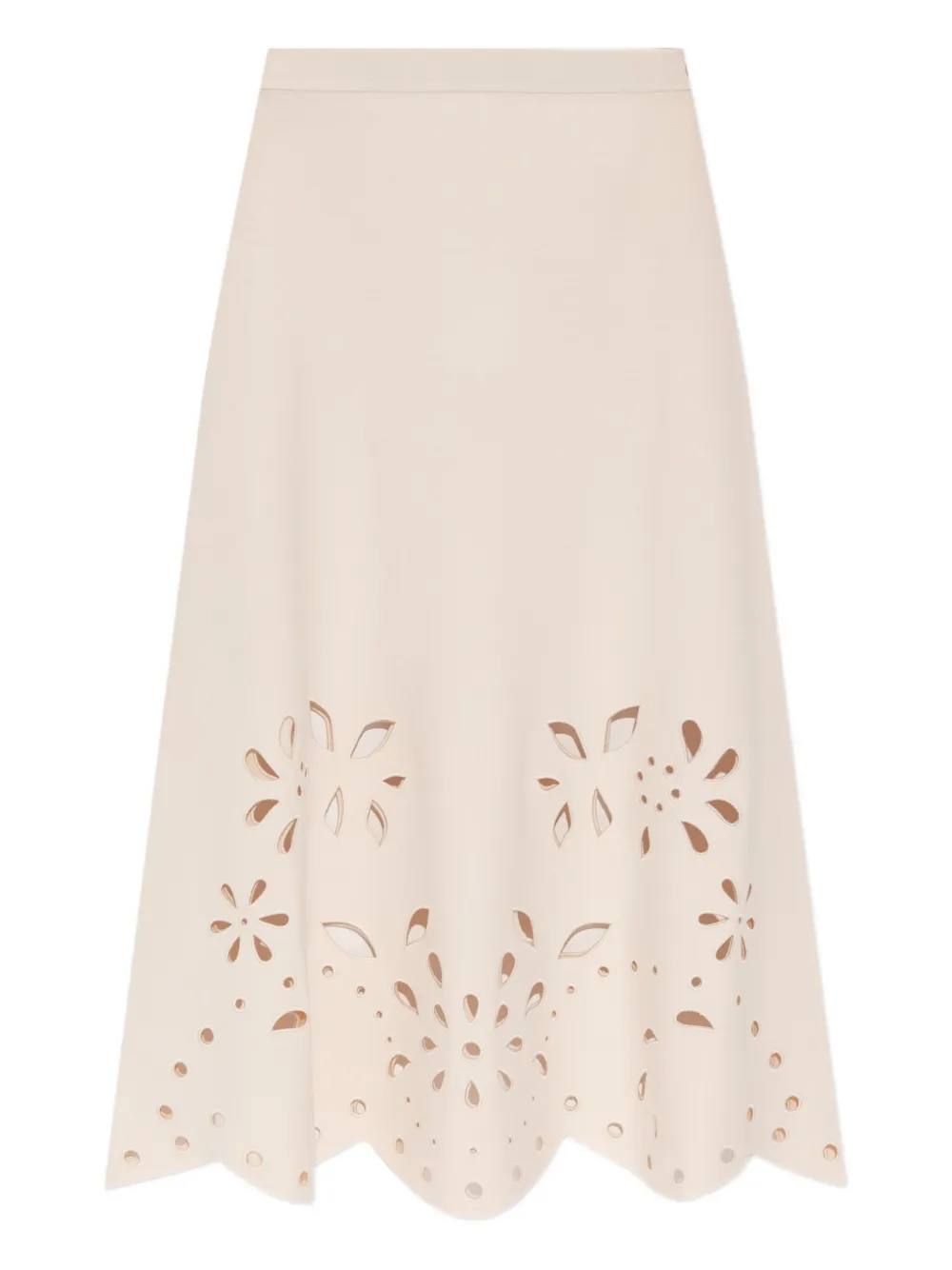 Ulla Johnson laser-cut scalloped skirt Beige