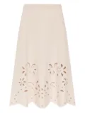 Ulla Johnson laser-cut scalloped skirt - Neutrals