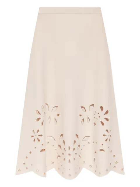 Ulla Johnson laser-cut scalloped skirt
