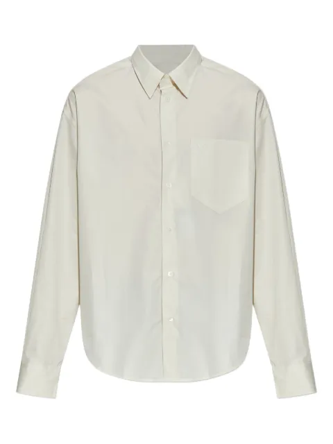 AMI Paris heart-embroidered long-sleeve shirt