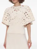 Ulla Johnson Josie laser-cut short-sleeve t-shirt - Neutrals