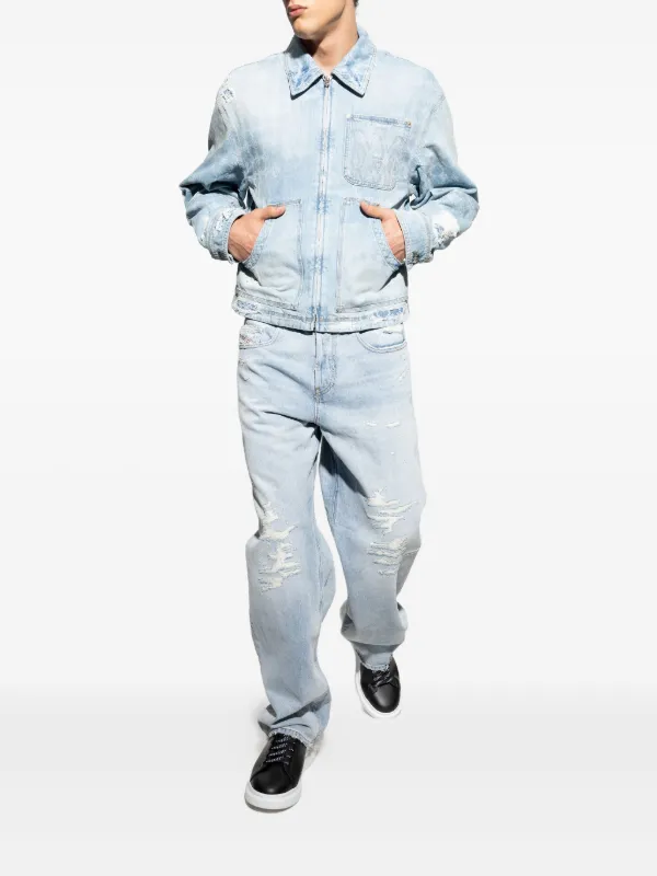 AMIRI ダメージ デニムジャケット | ブルー | FARFETCH JP