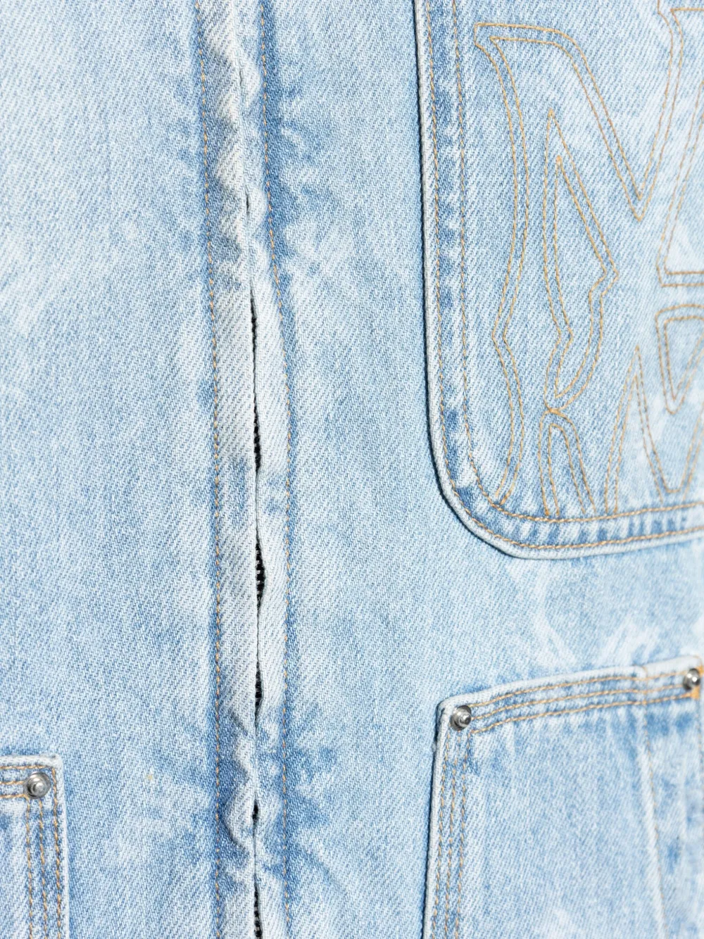 AMIRI Gerafeld denim jack Blauw