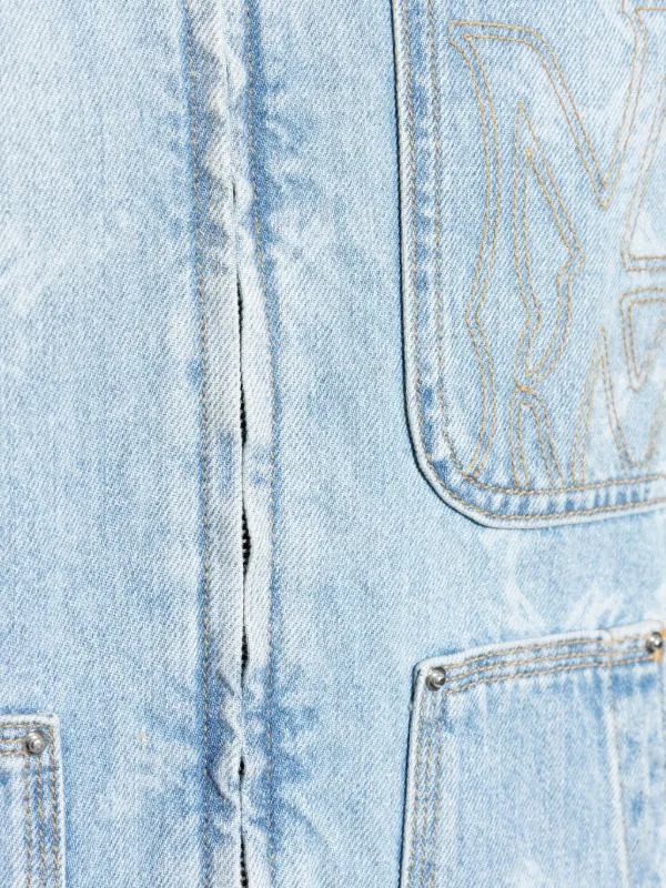 AMIRI ダメージ デニムジャケット | ブルー | FARFETCH JP