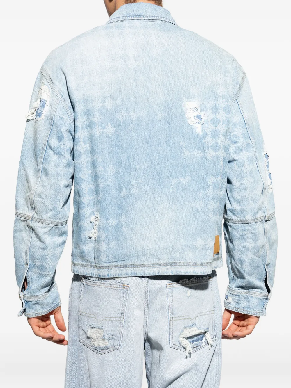 AMIRI Gerafeld denim jack Blauw