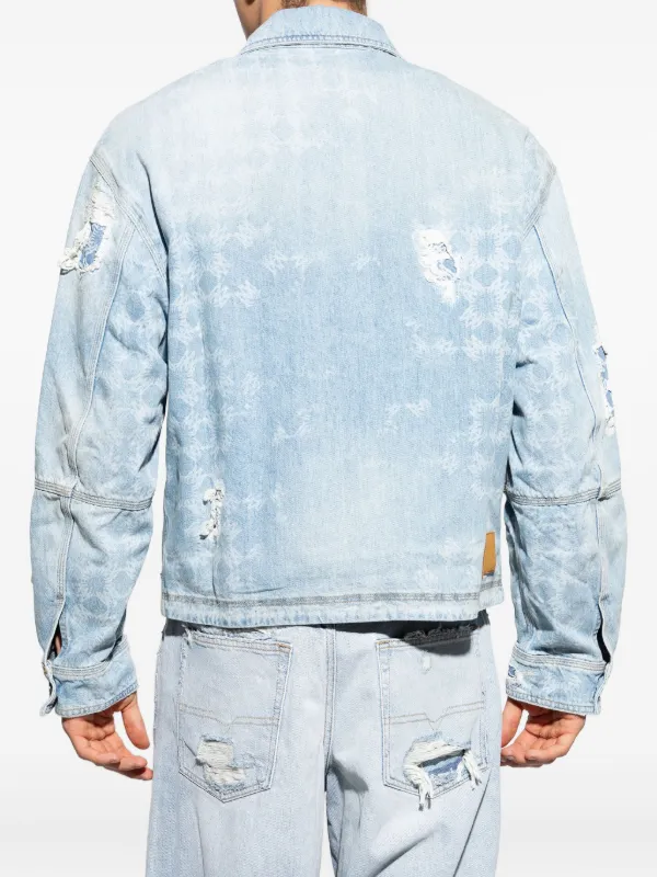 AMIRI ダメージ デニムジャケット | ブルー | FARFETCH JP