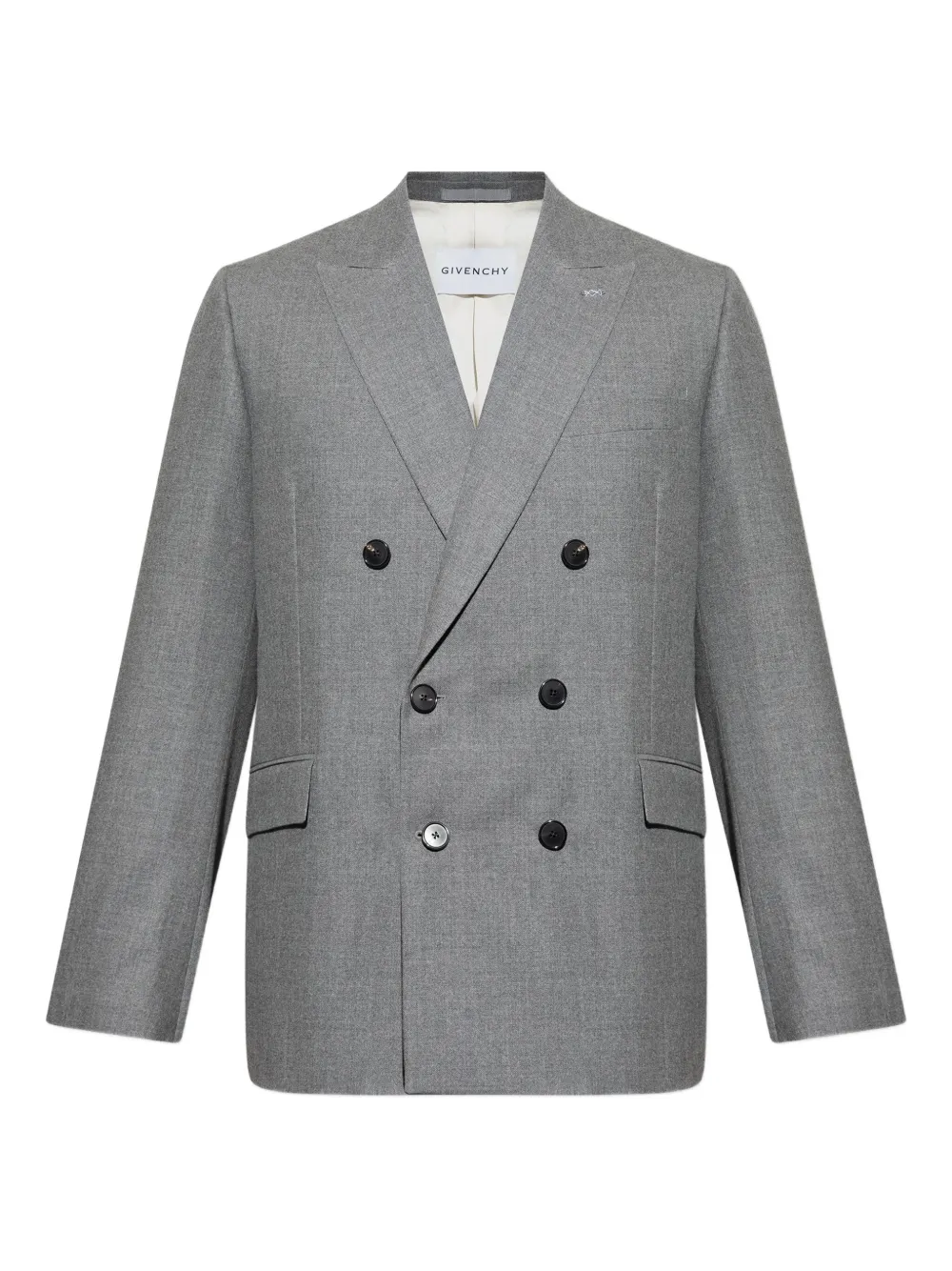 Givenchy double-breasted wool blazer - グレー Givenchy double-breasted wool blazer - グレー