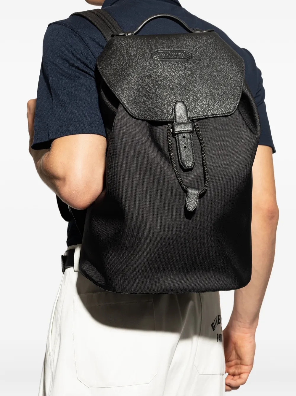 Brioni drawstring backpack Zwart