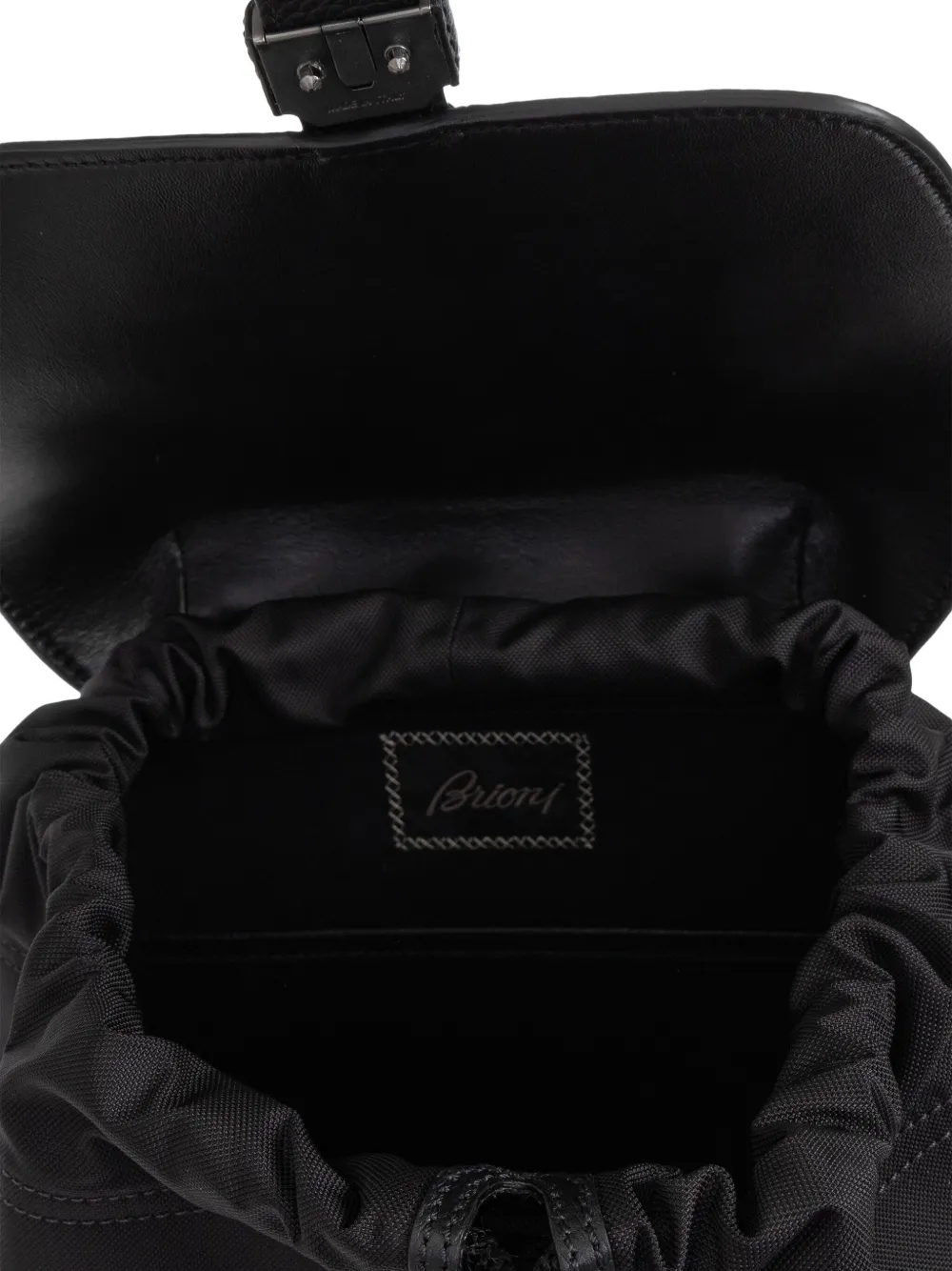Brioni drawstring backpack Zwart