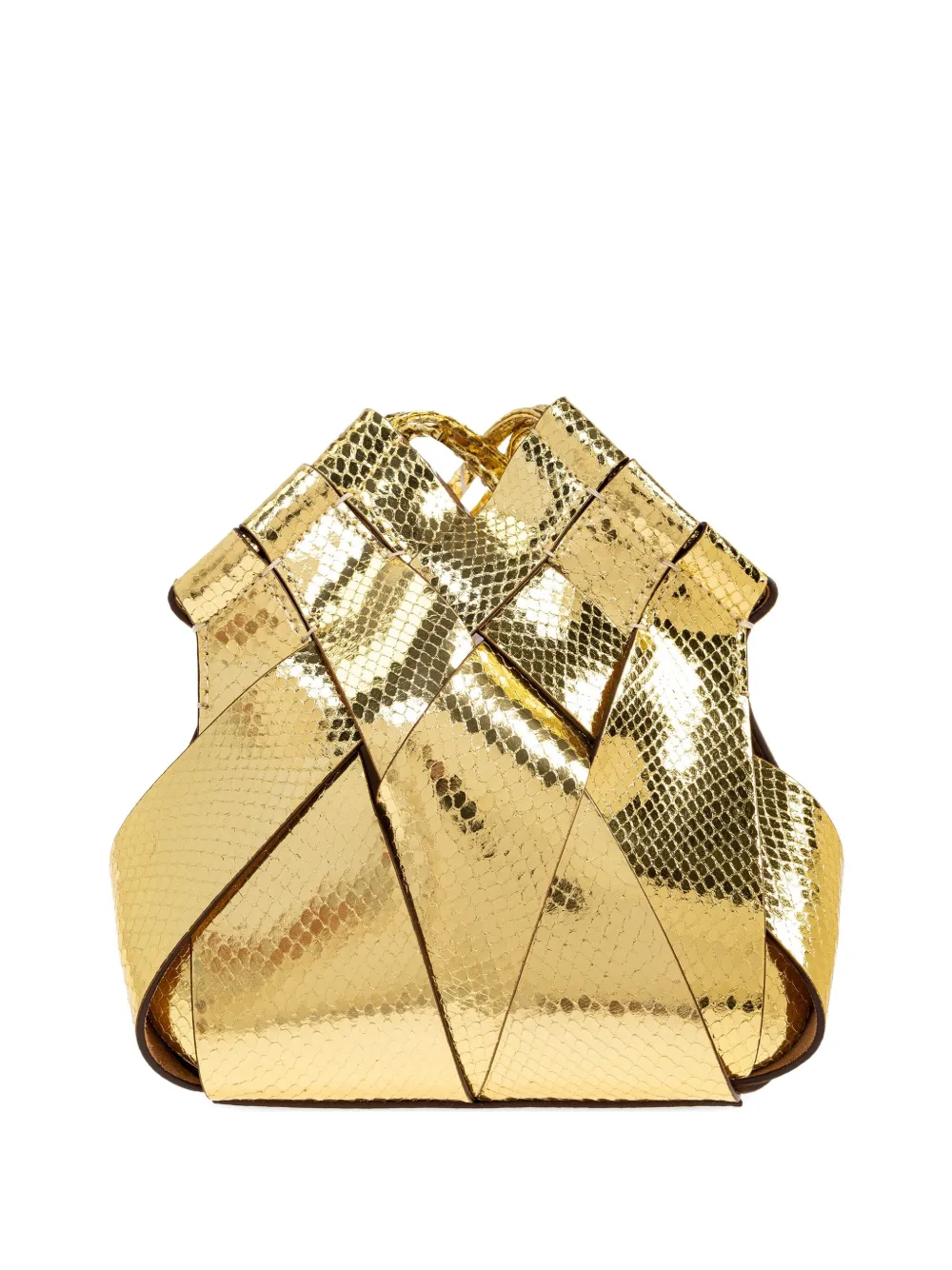 Ulla Johnson Charlotte Metallic Leather Cross Body Bag In Gold