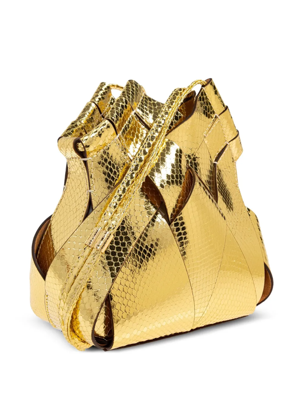 Ulla Johnson Charlotte metallic leather cross body bag Goud