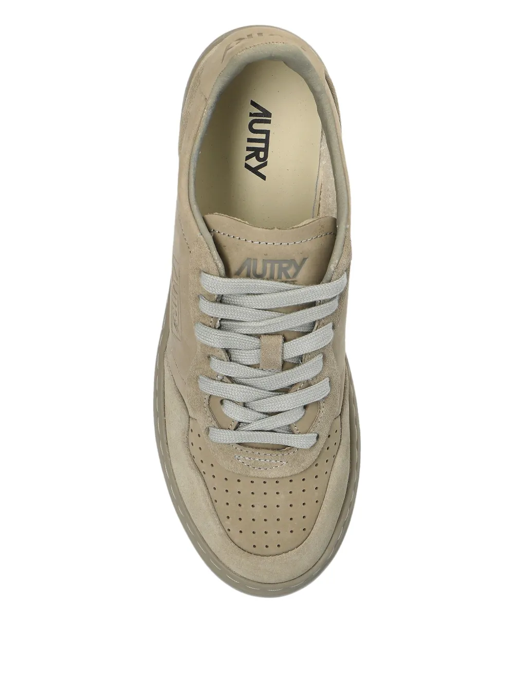 Autry Medalist perforated suede sneakers Neutrals