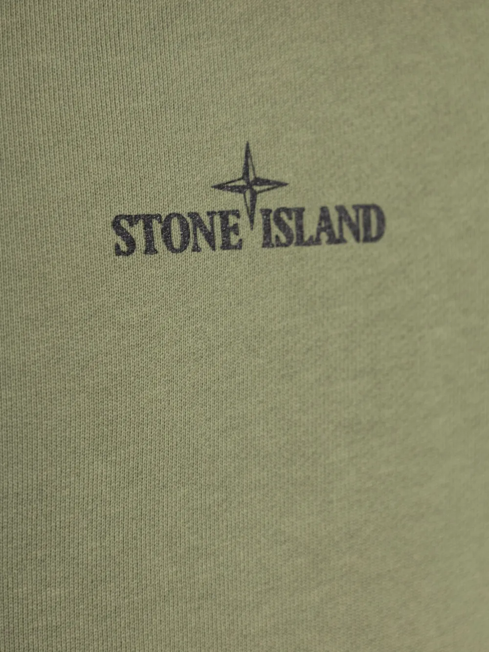 Stone Island logo-print cotton sweatshirt Groen