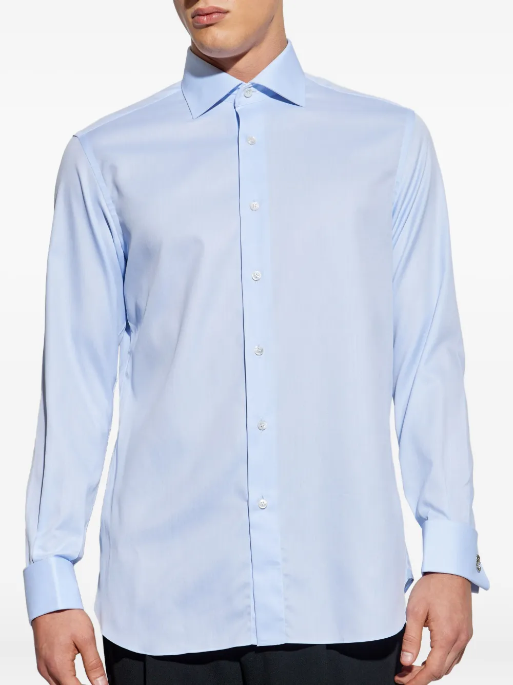 Brioni Katoenen overhemd Blauw