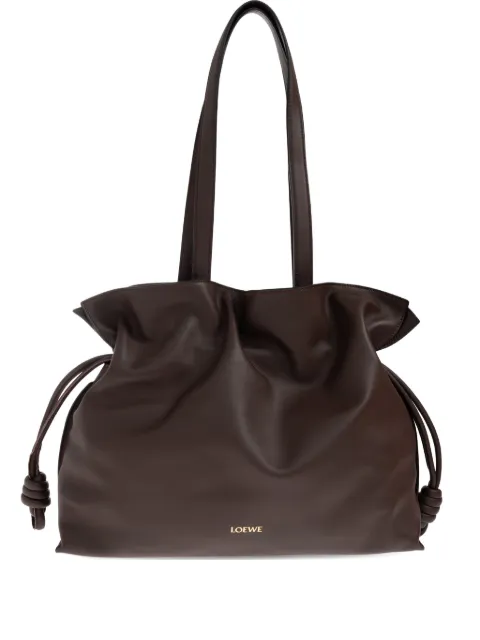 LOEWE large Flamenco knot-detail leather tote bag