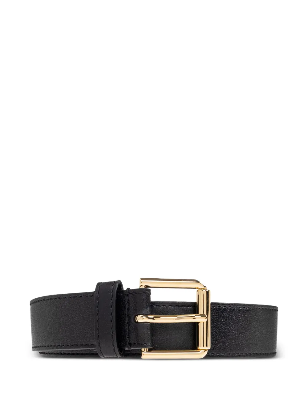 Givenchy gold-buckle leather belt Zwart