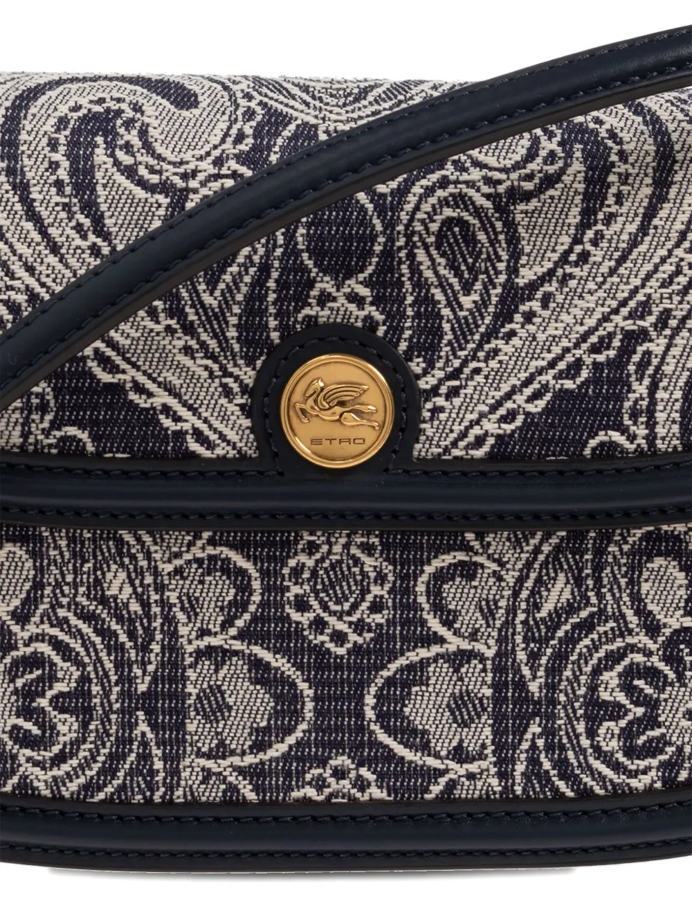 ETRO paisley-pattern flap tote bag Blauw