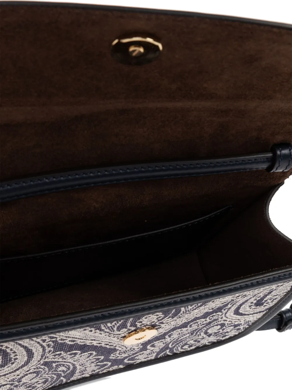 ETRO paisley-pattern flap tote bag Blauw