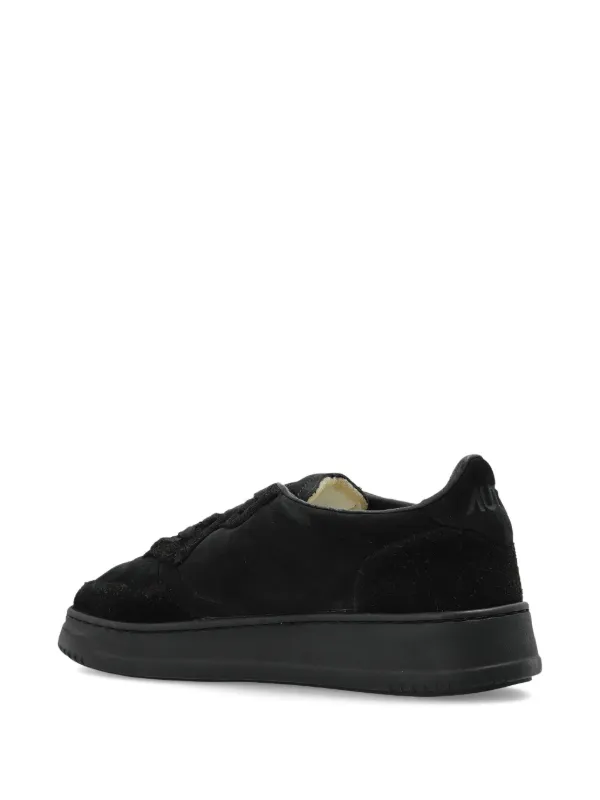 スニーカー AUTRY BLACK SUEDE MEDALIST SNEAKERS Autry Easeknit Medalist Low Sneakers In Black Color Fabric