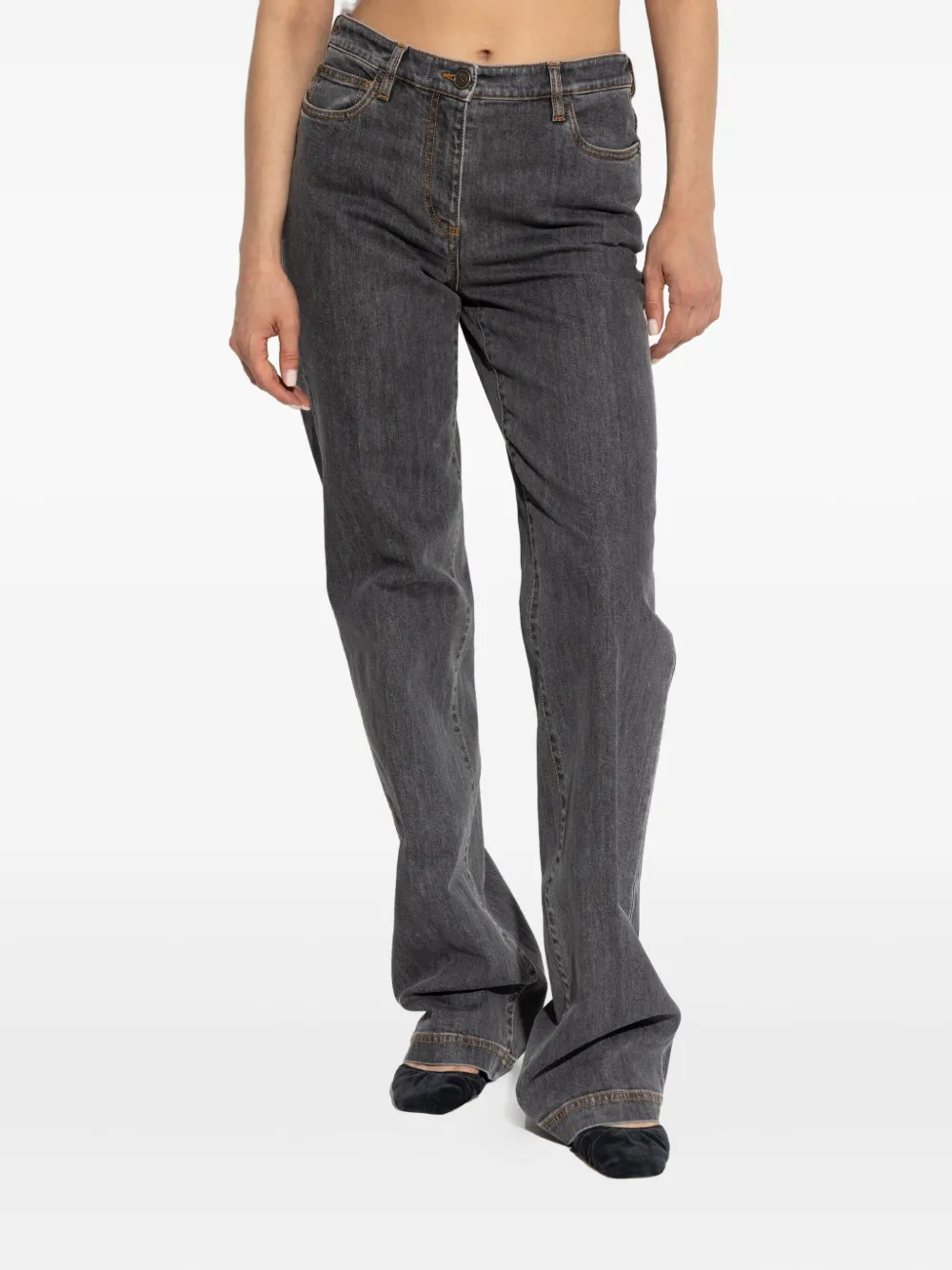 ETRO Pegaso-motif jeans Grijs