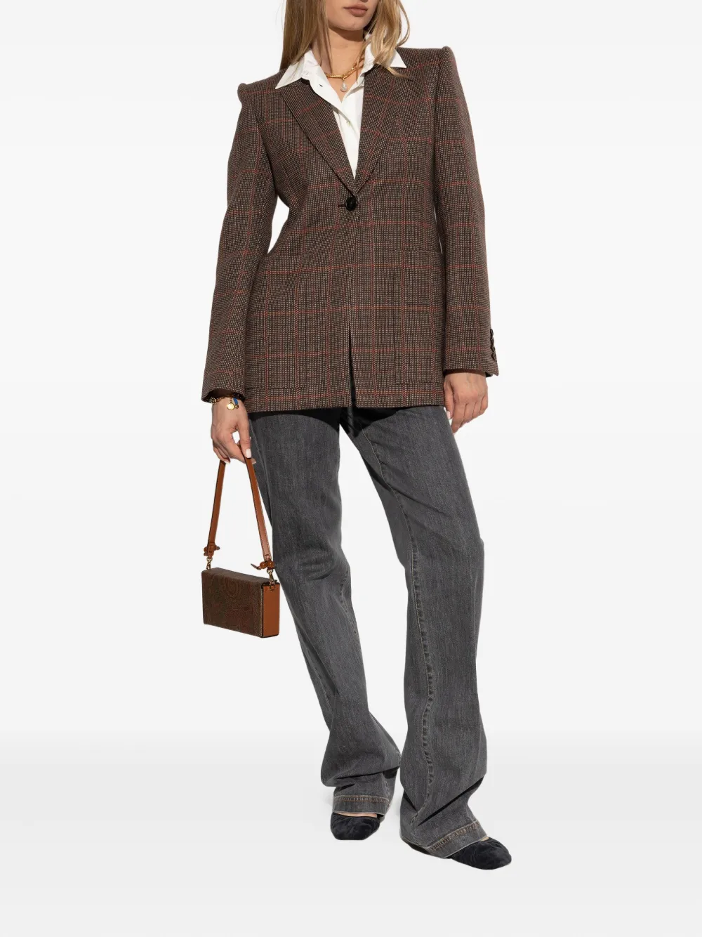 ETRO Pegaso-motif jeans Grijs