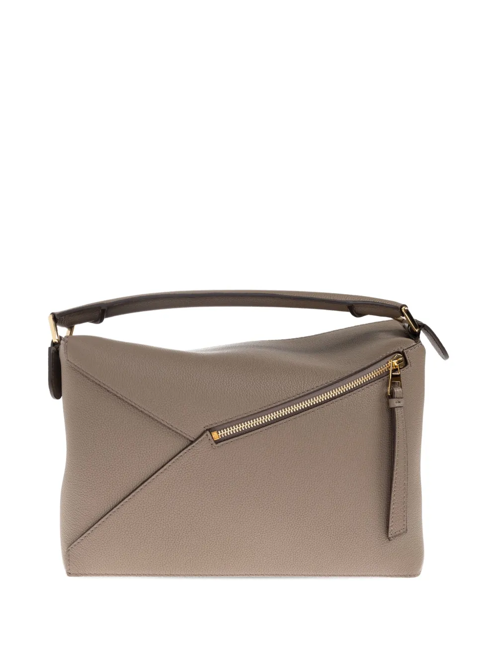 LOEWE Puzzle Edge medium leren shopper met omslag Bruin