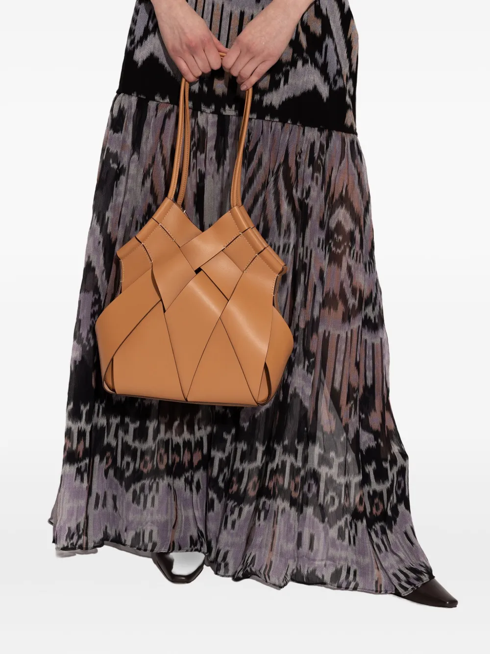 Ulla Johnson Charlotte woven leather tote bag Bruin