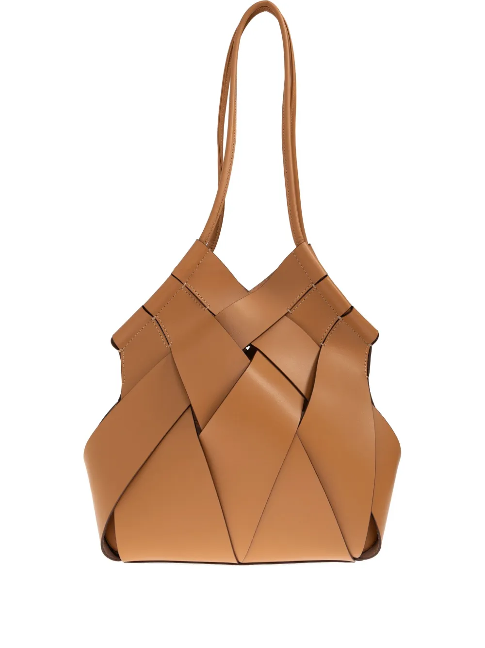 Ulla Johnson Charlotte Woven Leather Tote Bag In Brown