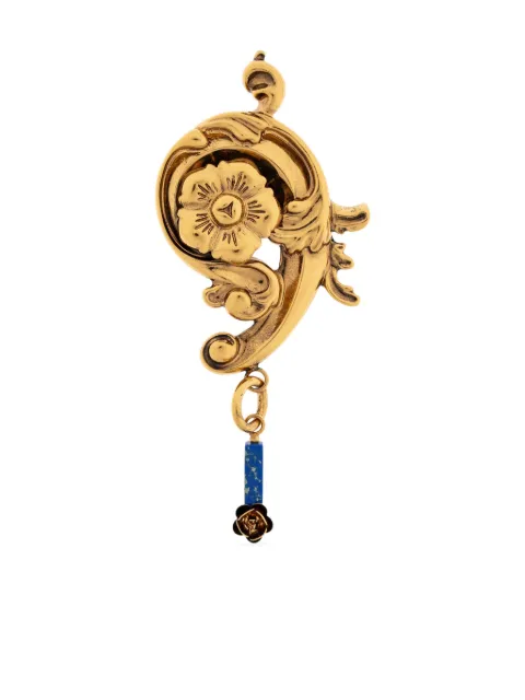 ETRO floral-scroll brass brooch