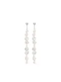 Forte Forte baroque-pearl crystal earrings - White