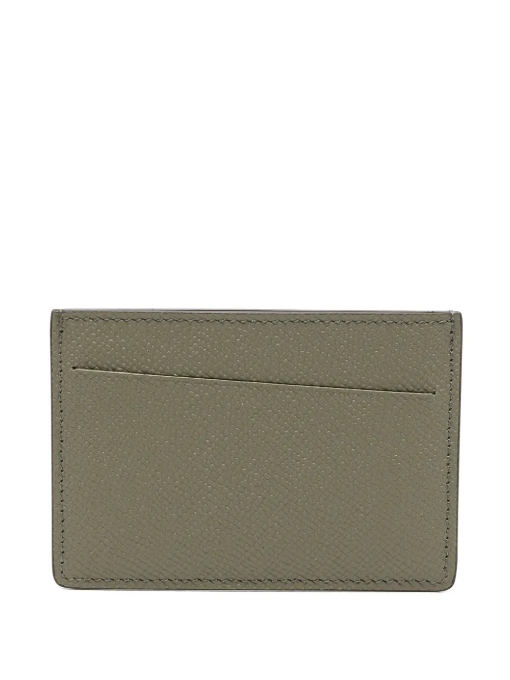 Maison Margiela Four Stitches leather card holder Groen