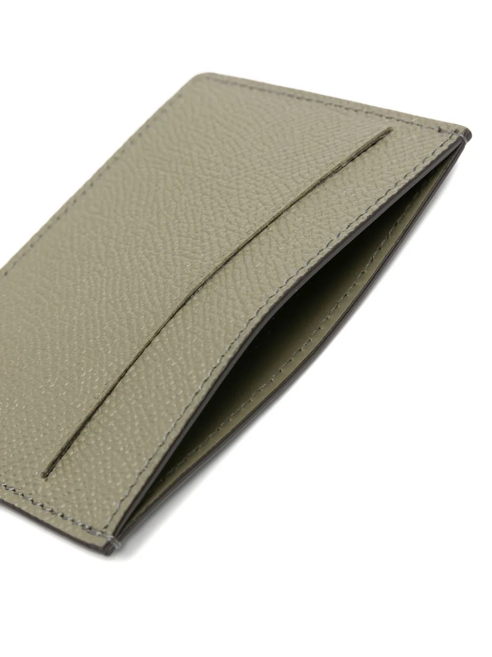Maison Margiela Four Stitches leather card holder Groen