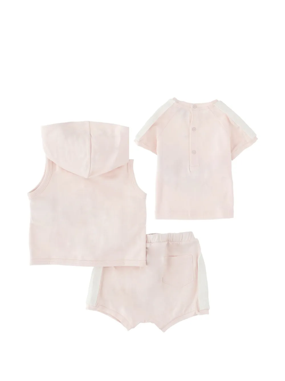 Emporio Armani Kids logo-patch three-piece set Roze