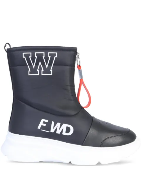 F_WD logo zip boots