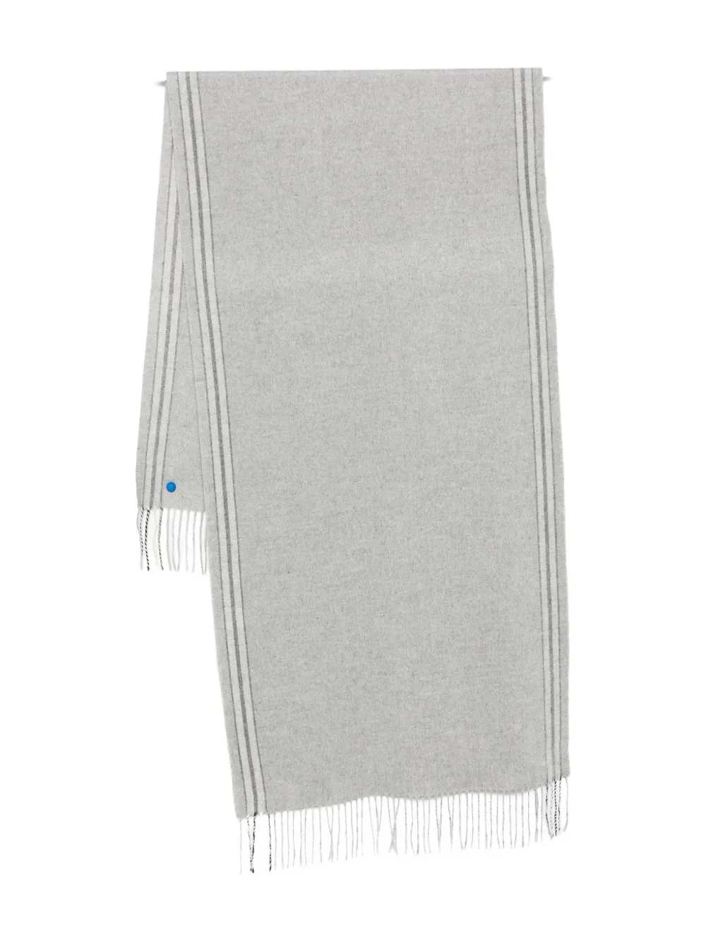 Brunello Cucinelli striped fringed scarf Grijs