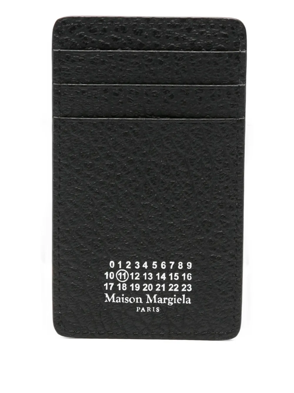 Maison Margiela four-stitch leather card holder Zwart