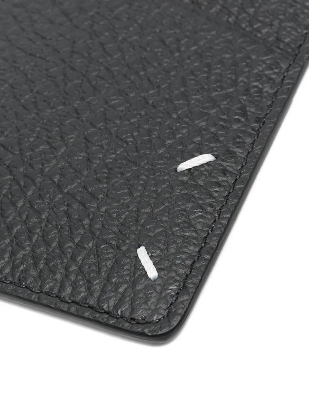 Maison Margiela four-stitch leather card holder Zwart