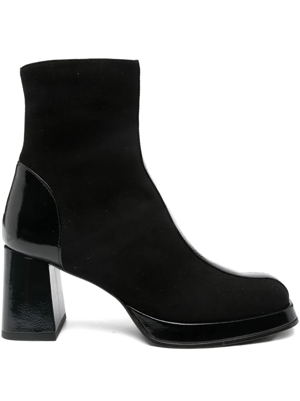 Chie Mihara 70mm calf-leather block-heel boots Black