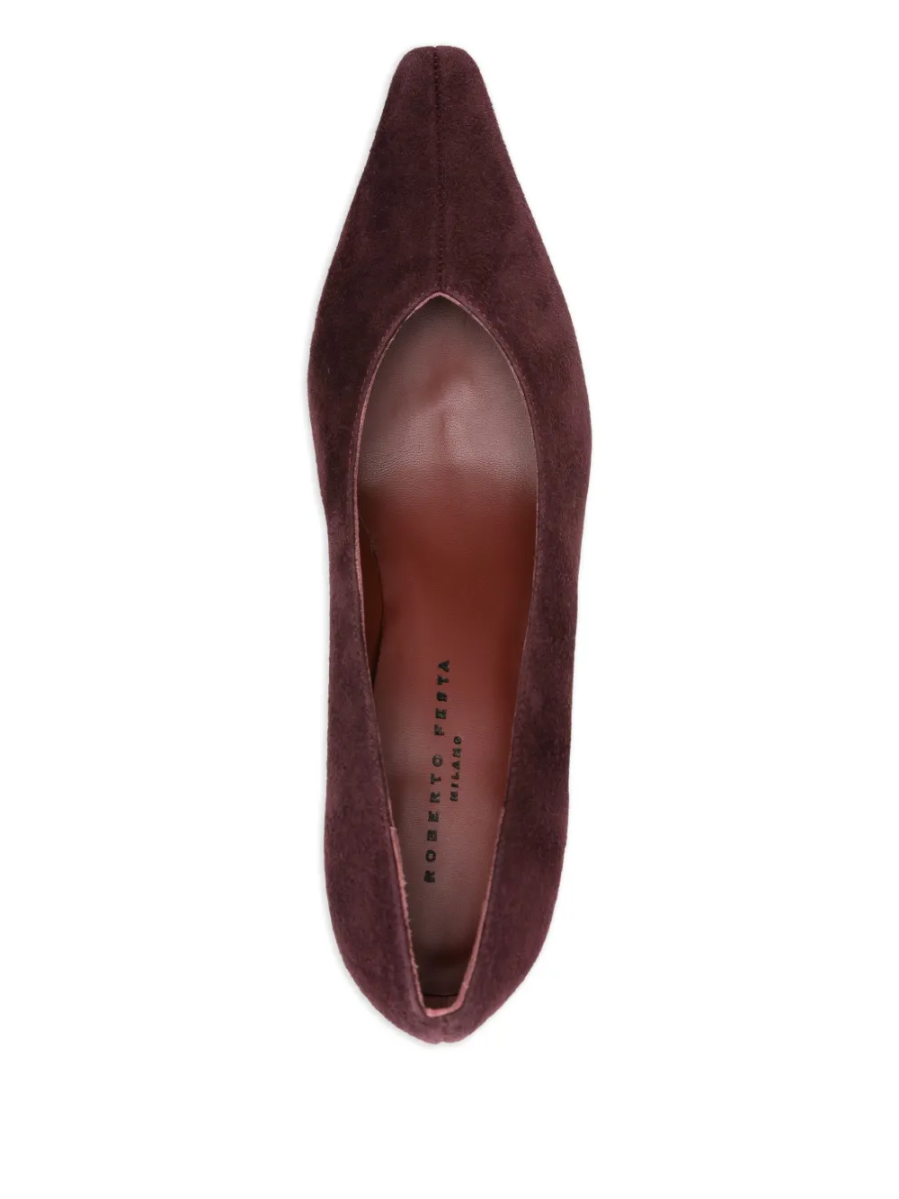 Roberto Festa 70mm pointed-toe suede pumps Purple