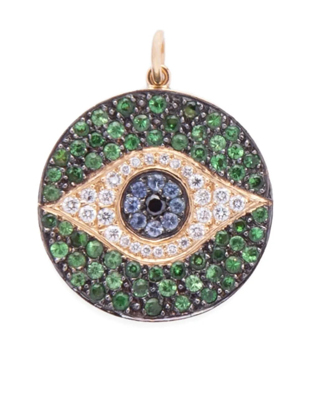 Ileana Makri Pendente Evil Eye in oro 18 carati con pietre