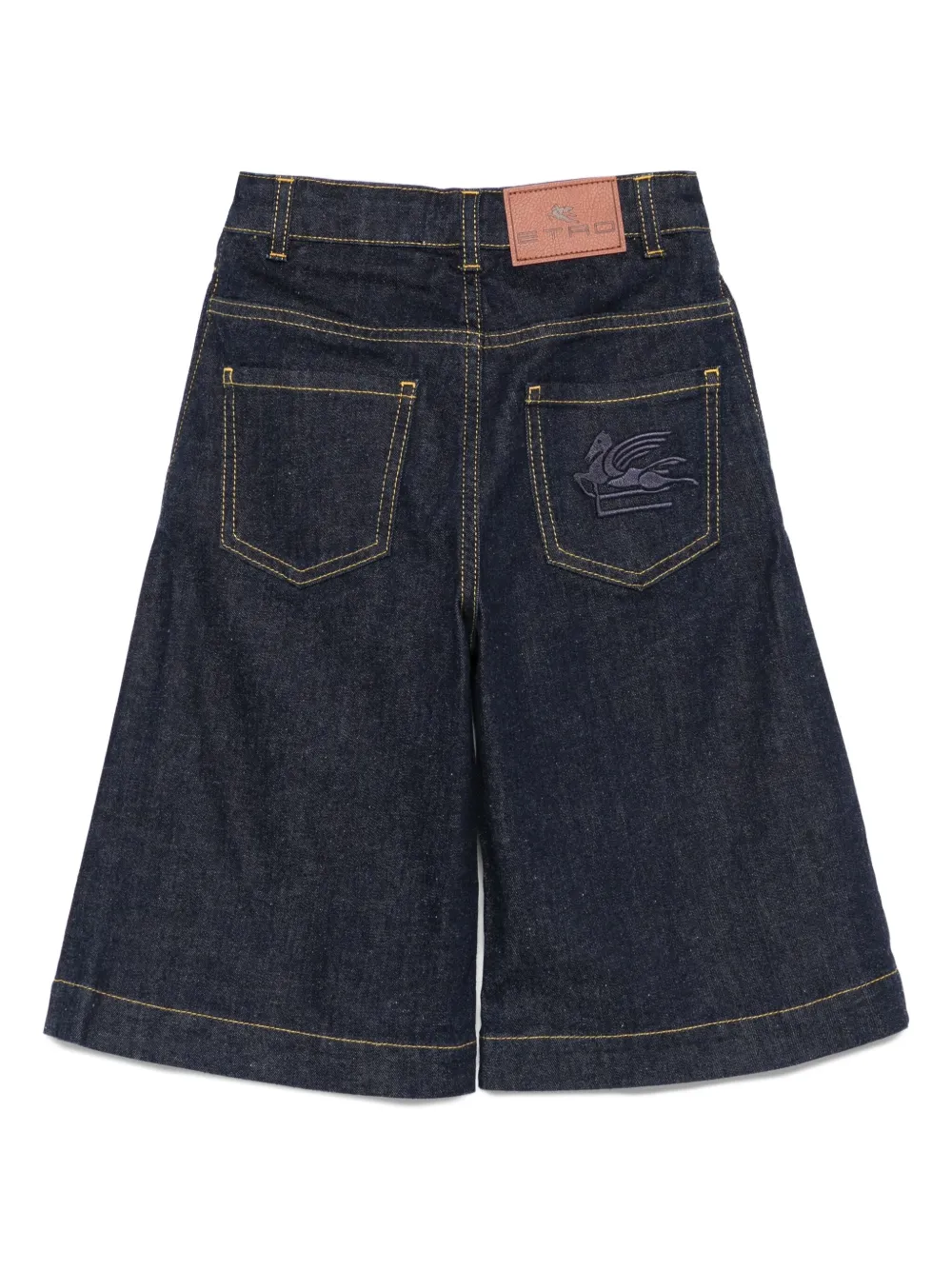 ETRO KIDS embroidered-pocket denim shorts | Girls Denim Shorts | Image 2